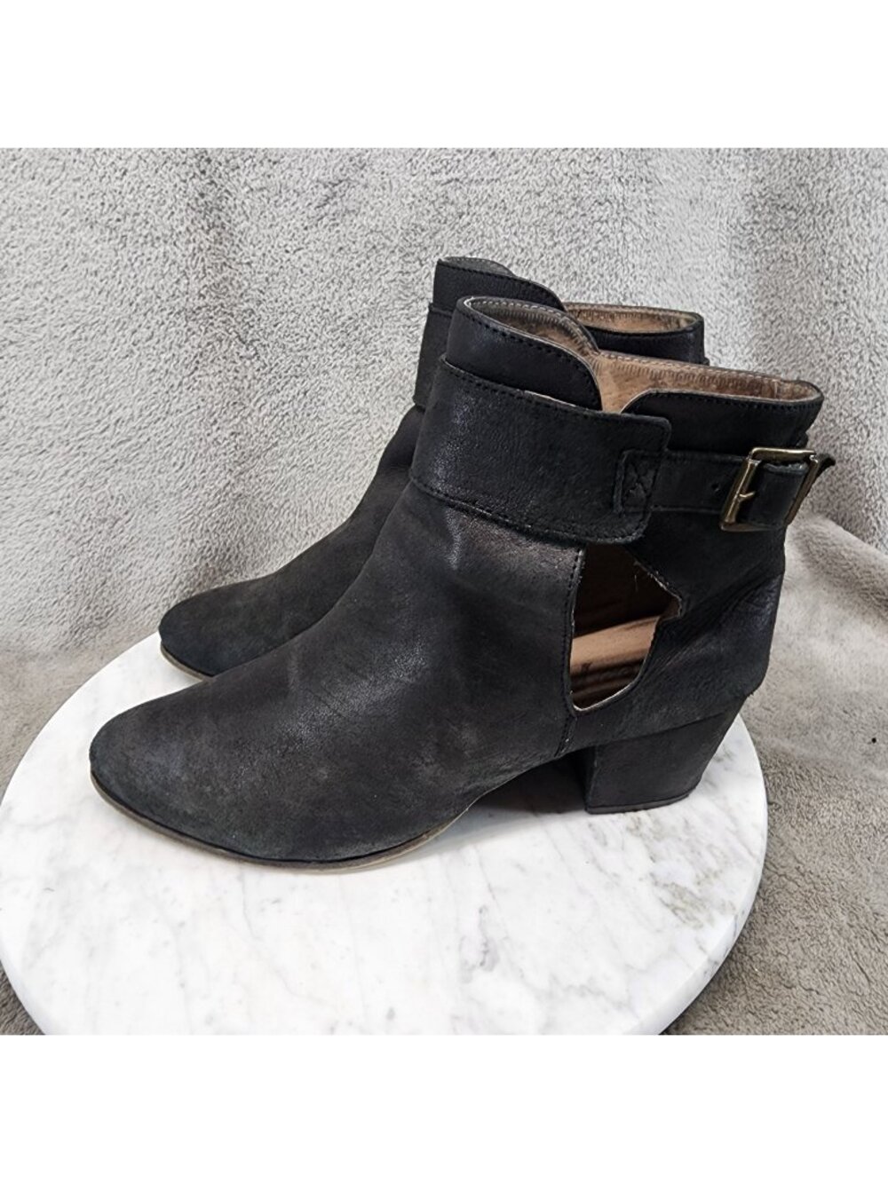 Free People Shoes Womens Size EU 37 US 6.5 Black Ankle Boots *Read*